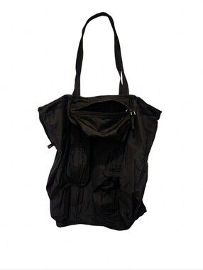 WE-AR4 The Street Tote 29 Black Nylon Sustainable Luxury Upcycled Tote Bag NWOT